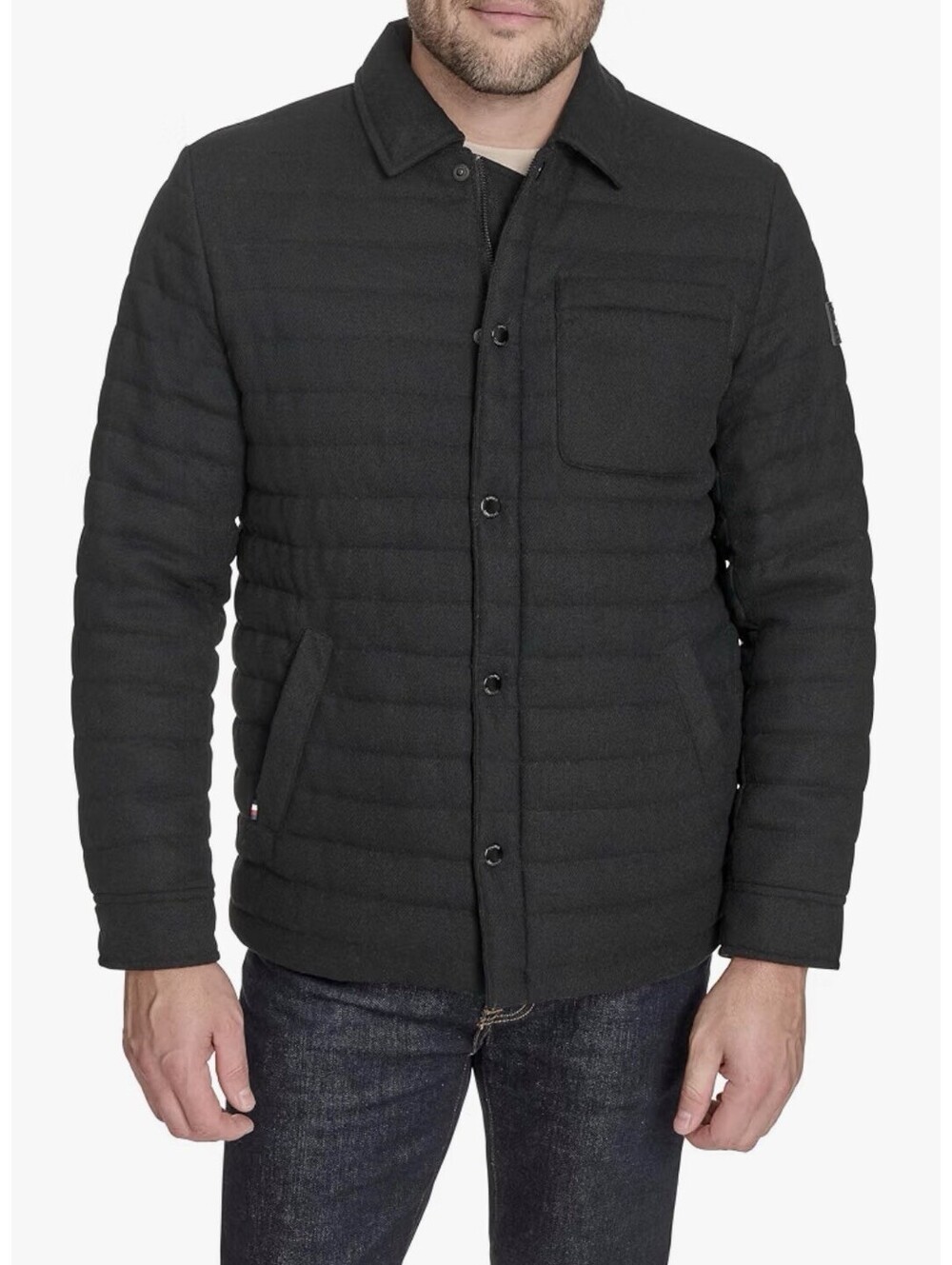 Tommy Hilfiger Quilted Wool Blend Jacket Shacket Men’s Size S NWT $125